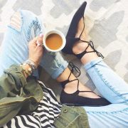 مارأيك بأحذية Lace up flats