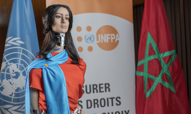 سابقة عالمية.. الأمم المتحدة تشترك مع شامة أول امرأة روبوت 100٪ مغربية لمناهضة العنف