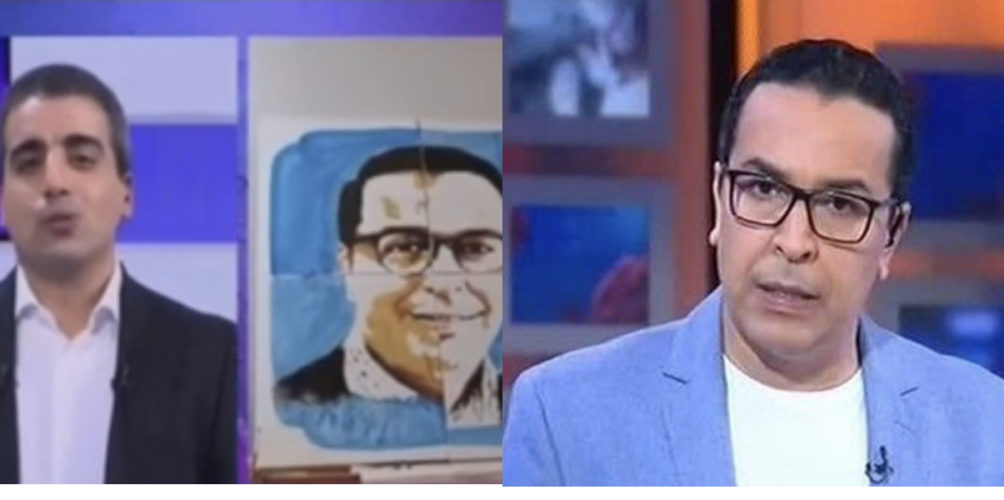 لحظة مشاهدته بورتري مرسوم لزميله الراحل الغماري.. بكاء وديع دادا في بلاطو الأخبار (فيديو)